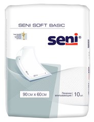 Пелюшки одноразові гігієнічні Seni Soft Basic, 90х60см, 1уп/10шт, 60х90 см, 10 шт