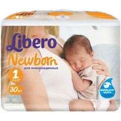 Подгузники для новорожденных Libero Newborn 2-5 кг, 1уп/24шт, 1