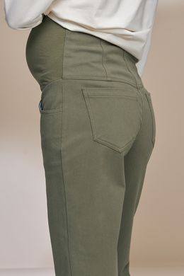 Стильні брюки МОМ для вагітних LONE Yula mama, темна оливка, M