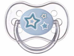 Пустушка силіконова кругла Newborn Baby Canpol Babies, 0-6міс, Хлопчик, Блакитний, Кругла