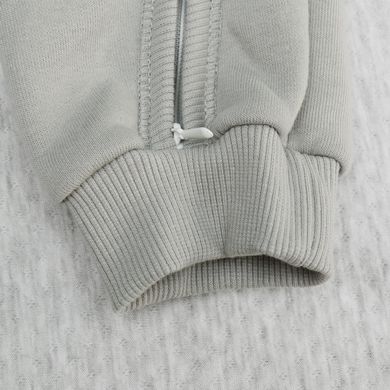 Теплий комбінезон на блискавці ніжки відкриті Minikin, тринитка з начосом, сірий, Унісекс, 74